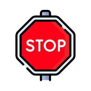 Stop sign icon.